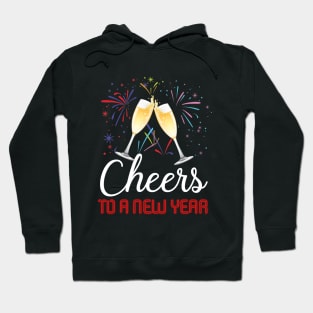 Cheers To A New Year Champagne Glass 2019 T-shirt Hoodie